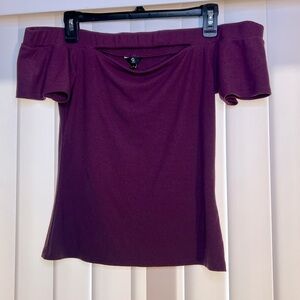 G by Guess Purple Off-the-Shoulder Blouse